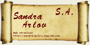 Sandra Arlov vizit kartica